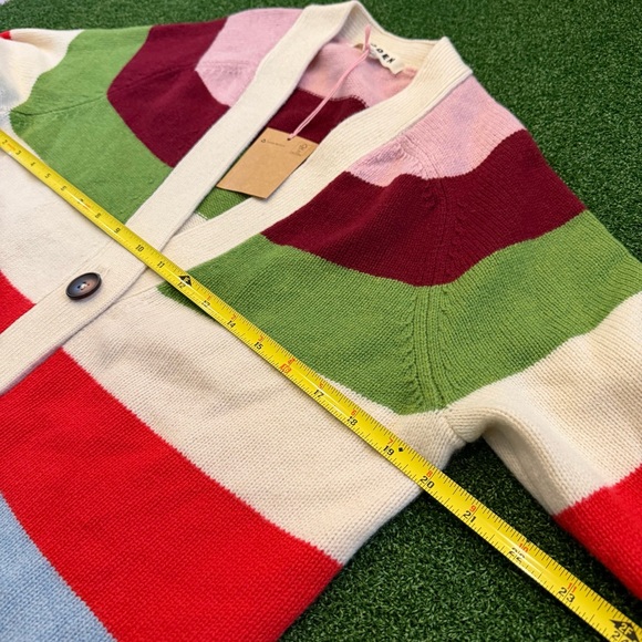 NWT Boden Olivia Multicolor Stripe Wool Cardigan Sweater Women’s Medium - Picture 7 of 8